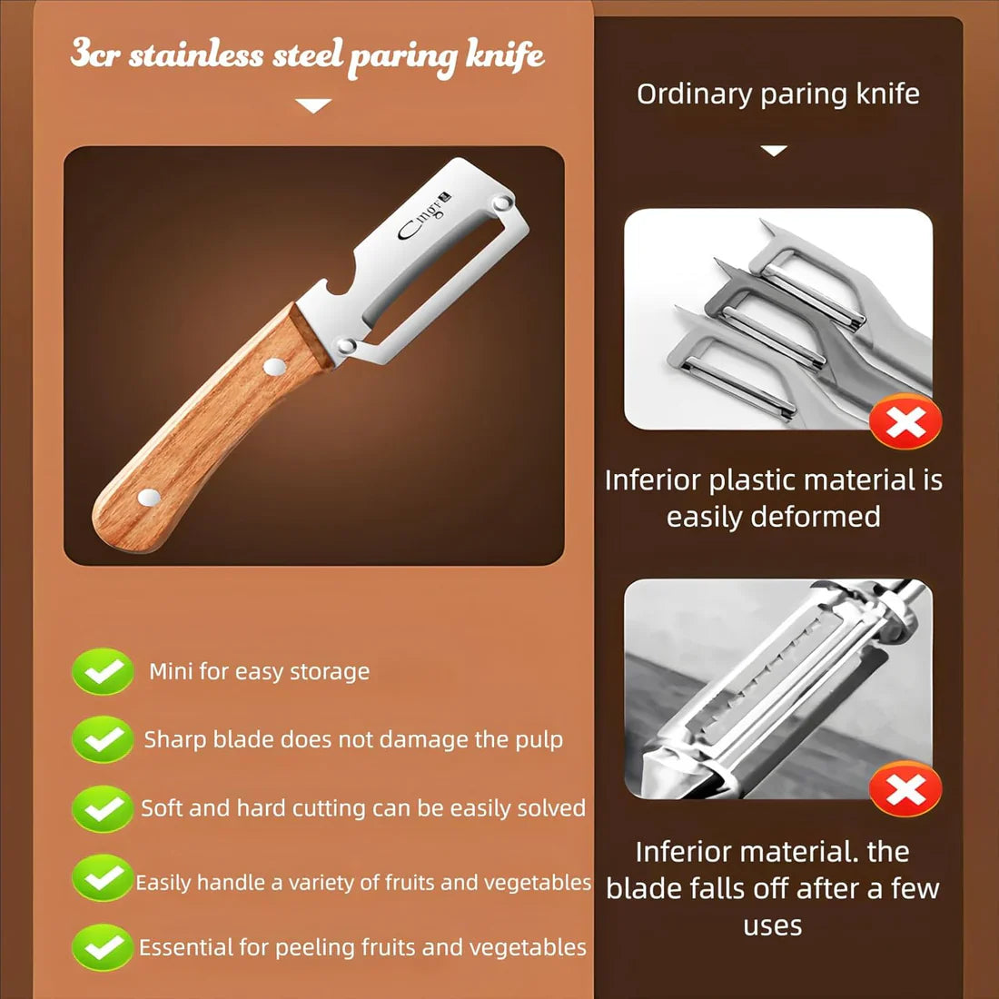 Modaalia™ Premium Stainless Steel Vegetable Peeler Pro